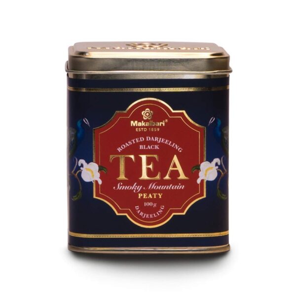 Makaibari Smoky Mountain, Roasted Darjeeling Loose Leaf Black Tea Tin Caddy, 100 Grams | 100% Darjeeling Long Leaf Tea | Darjeeling Black Tea