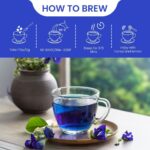 BLUE TEA - Butterfly Pea Flower Tea - 30gm - 30 Cups | SUPER ANTI-OXIDANT | Caffeine Free - Flower Based - Herbal Tea - Relieves Stress - Non GMO - Vegan | Eco-Conscious Pet Jar