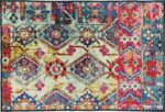 Status Contract 3 x 5 Feet Multi Printed Vintage Persian Carpet Rug Runner for Bedroom/Living Area/Home with Anti Slip Backing