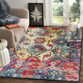 Status Contract 3 x 5 Feet Multi Printed Vintage Persian Carpet Rug Runner for Bedroom/Living Area/Home with Anti Slip Backing